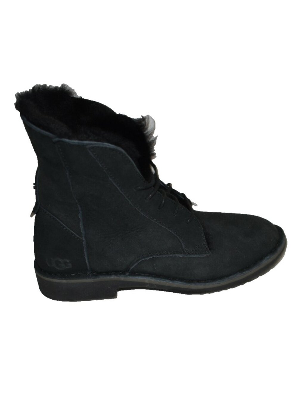 Ugg Quincy Classic Short Boot Black Suede Size 11 1012359 DD28